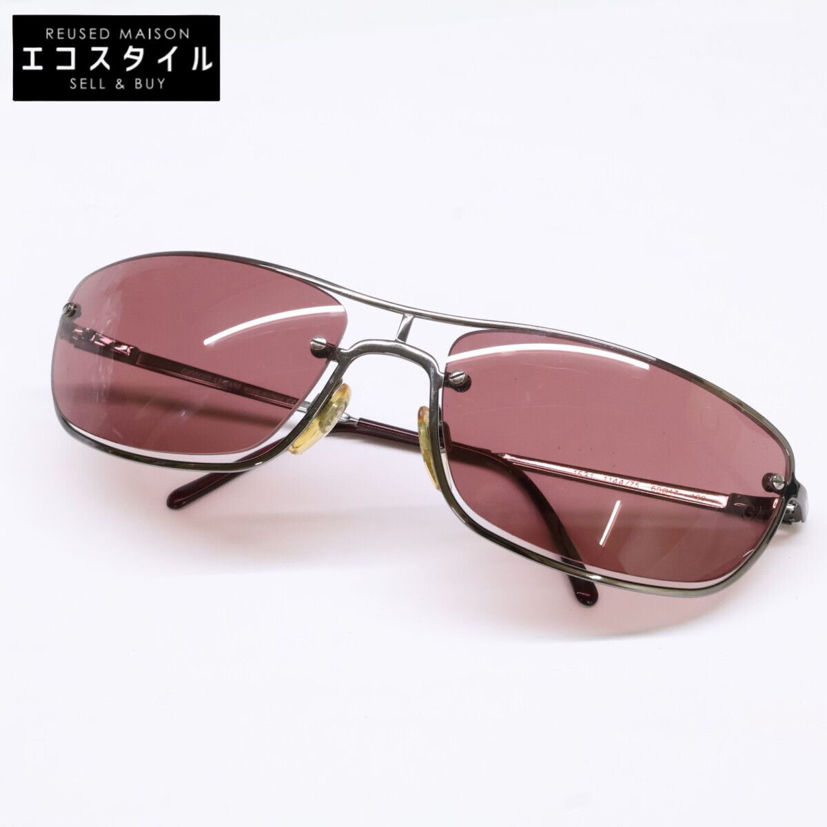GIORGIOARMANI　ジョルジオアルマーニ　1531 1144/75 スクエアシェイプ ツーポイント　60□17 120