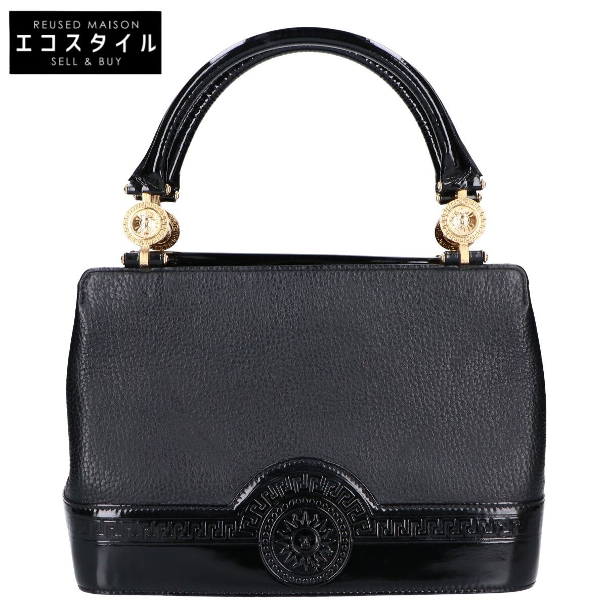 GIANNI VERSACE ジャンニ ヴェルサーチ サンバースト レザー/パテント