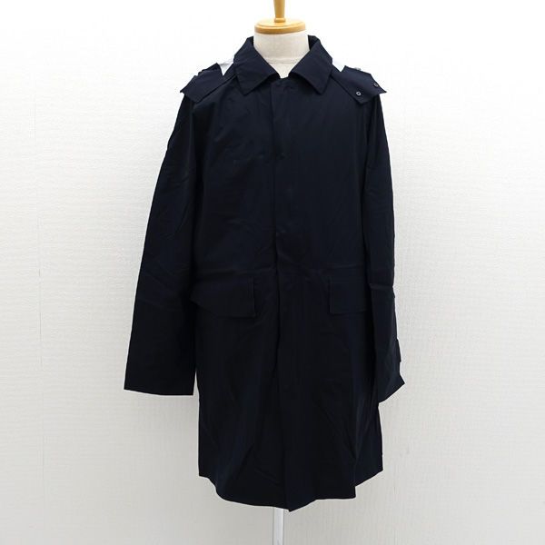 AIGLE / エーグル ◆透湿防水 ブリアン ライディングコート/レインコート/ナイロン/フード付き/ネイビー/サイズXL ZBH072J 【メンズ/MEN/男性/ボーイズ/紳士】 メンズファッション【中古】 7,103円