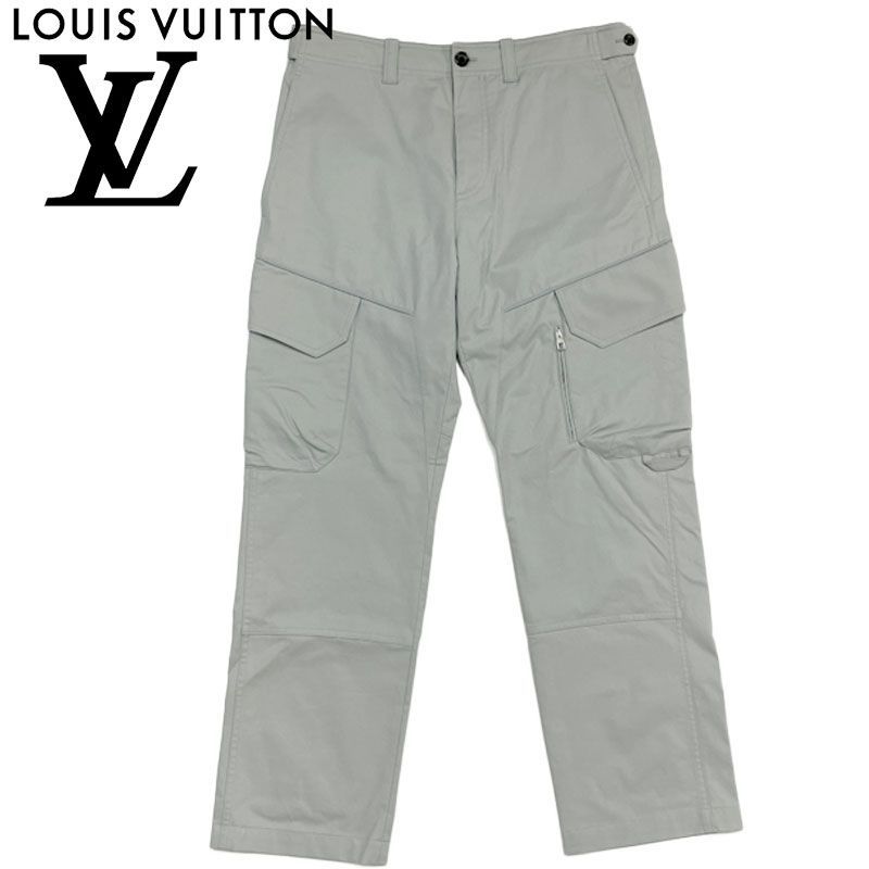 【中古】LOUIS VUITTON/ルイヴィトン パンツ RM191M IJX HGP13W グレー系 サイズ40 リフレクター付 コットン シルク イタリア製