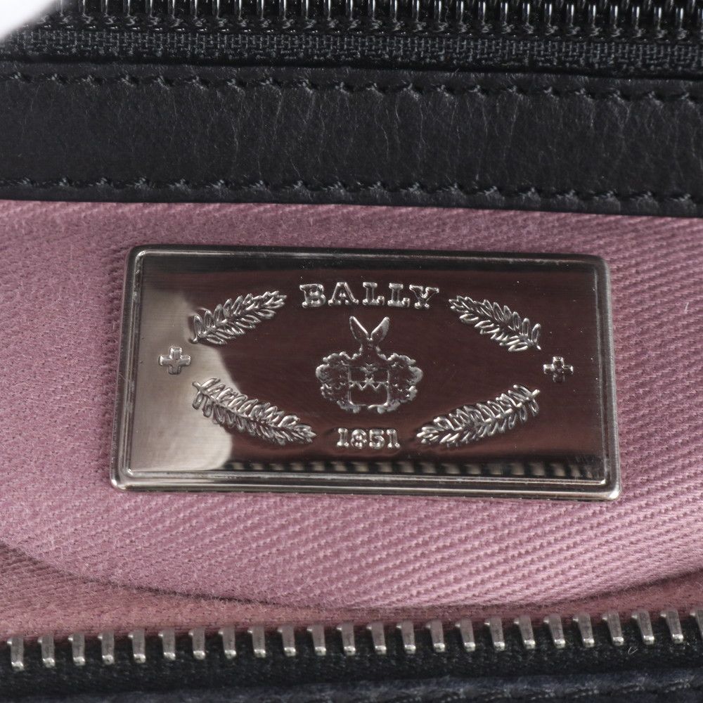 美品 バリー レザー トート バッグ 肩掛け ショルダー ハンド 本革 ブラック 黒 ブランド レディース UNM EL38-6【中古】