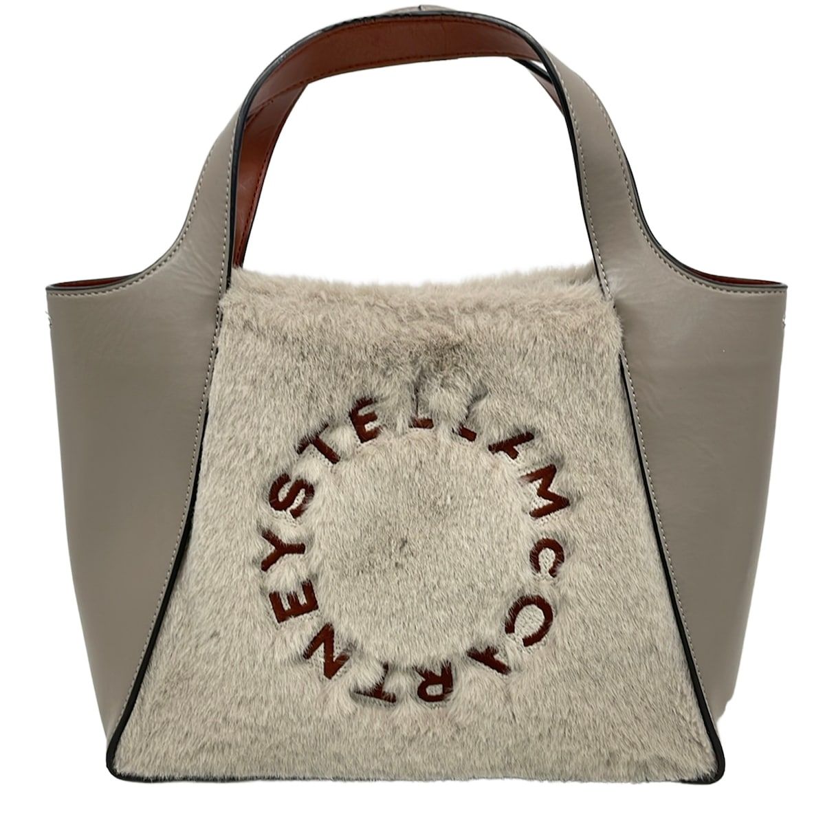 stellamccartney(ステラマッカートニー) トートバッグ ステラロゴ 513860 グレーベージュ×ダークブラウン