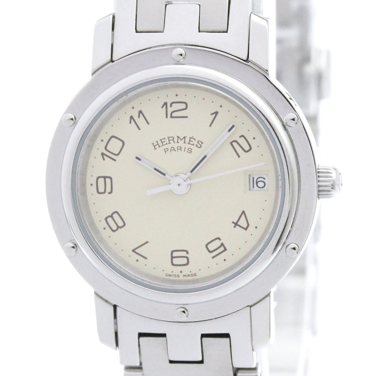 エルメス (HERMES) クリッパー ステンレススチール クォーツ レディース 時計 CL4.210 (外装仕上げ済み) 42,250円