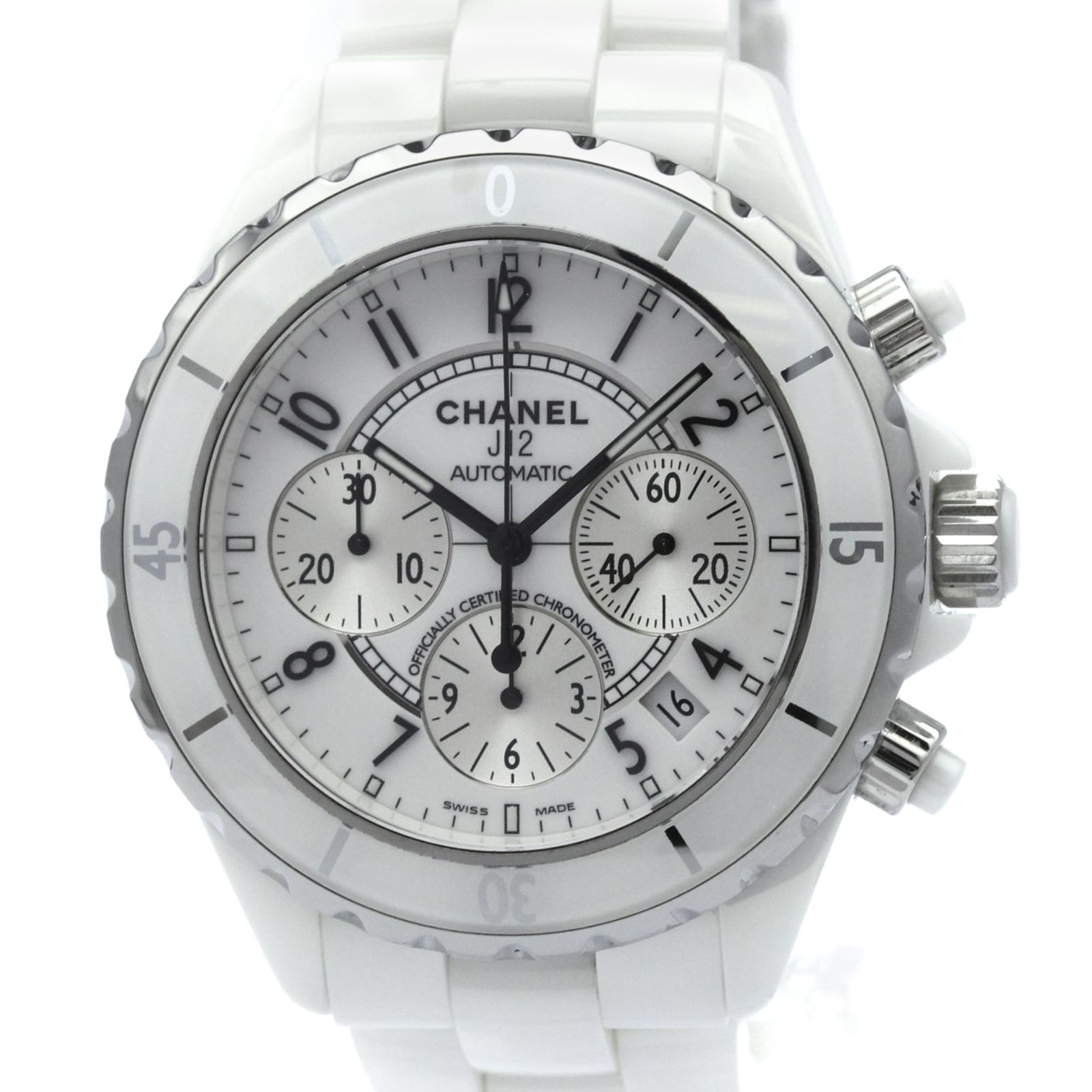 シャネル (CHANEL) J12 クロノグラフ セラミック 自動巻き メンズ 時計 H1007 (外装仕上げ済み)