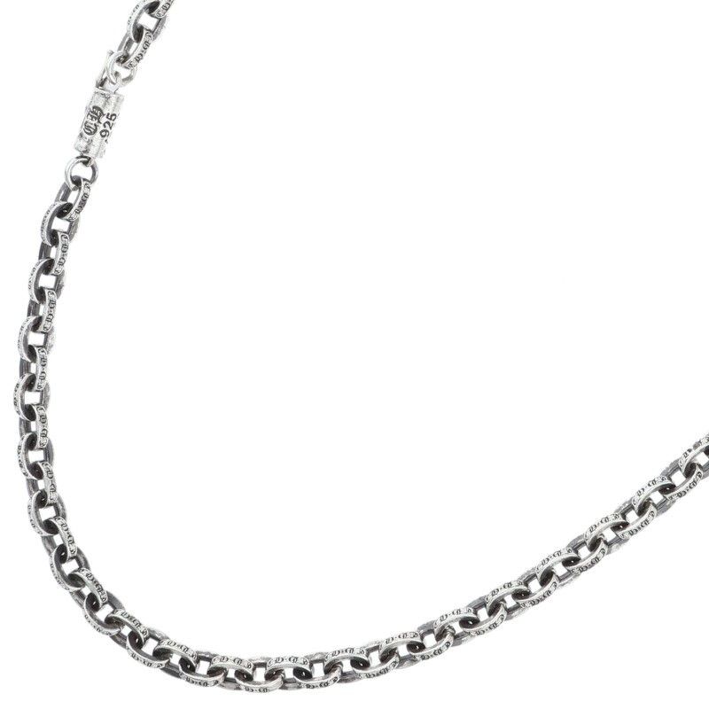 クロムハーツ PAPER CHAIN 18/ペーパーチェーン18inch シルバーネックレス メンズ 18inch
