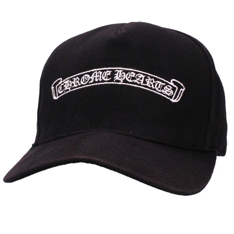 クロムハーツ BASEBALL TRUCKER/ベースボールトラッカー スクロールラベル刺繍ベースボールキャップ帽子 メンズ ONE SIZE