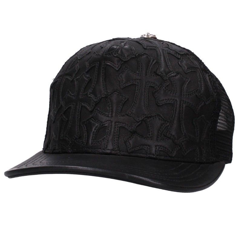クロムハーツ TRUCKER CAP CEME/セメタリートラッカー レザーセメタリークロスパッチキャップ帽子 メンズ ONE SIZE 150,650円
