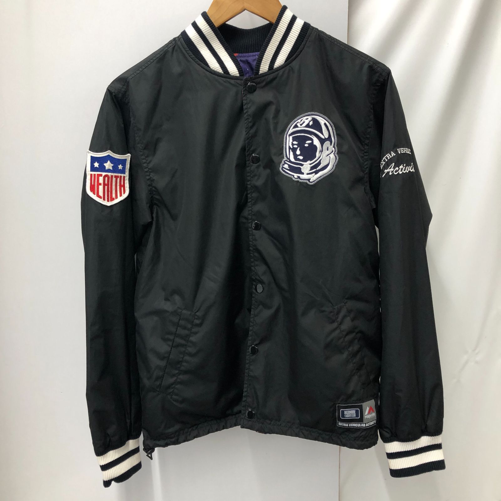 美品送料 BILLIONAIREBOYSCLUB×マジェスティックスタジャン L ma ※汚れあり Billionaire Boys Club×Majestic リバーシブル コラボ