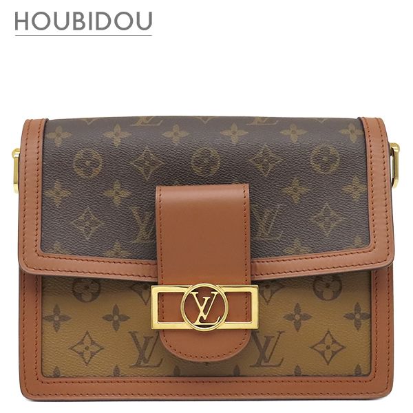 ルイヴィトン LOUIS VUITTON ショルダーバッグ ドーフィーヌ MM モノグラムキャンバス モノグラムリバースキャンバス ブラウン×ベージュ ゴールド金具 茶 チェーンショルダー M45958 RFID【中古】 153,470円
