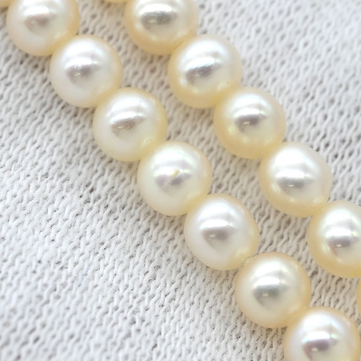タサキ TASAKI ネックレス マベパール パールホワイト×イエローゴールド Au750 18K 18金 真珠 5P 5粒 グラデーション ライン アーチ 【中古】
