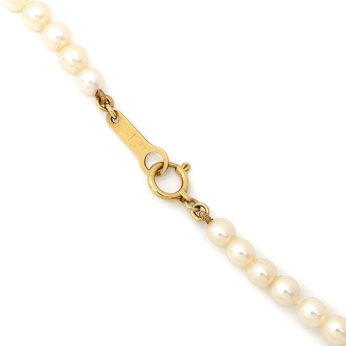 タサキ TASAKI ネックレス マベパール パールホワイト×イエローゴールド Au750 18K 18金 真珠 5P 5粒 グラデーション ライン アーチ 【中古】