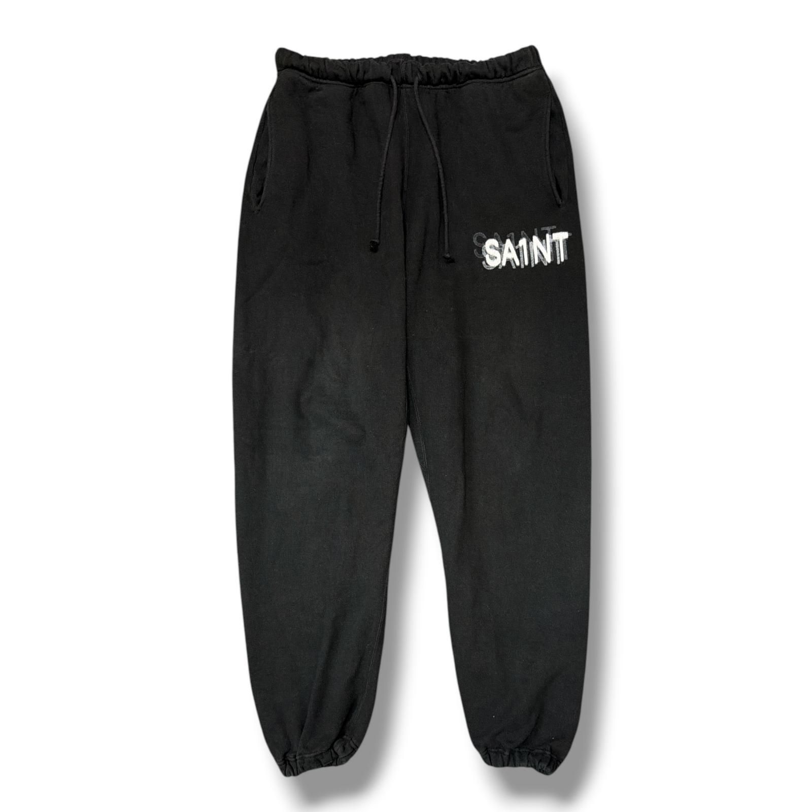 SAINT MICHAEL 25SS SWEAT PANTS / SEVEN セブンスウェットパンツ イージーパンツ セントマイケル SM-HR8-0000-055 ブラック M （20586M）