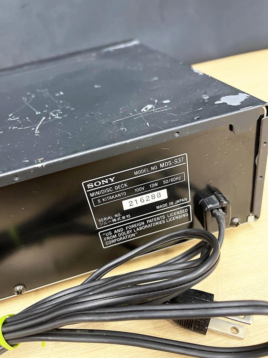 ジャンク品】ソニー SONY MDS-S37 MDデッキ - メルカリ