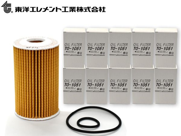 東洋エレメント オイルエレメント オイルフィルター TO-1051 10個セット トヨタ 送料無料 9,650円