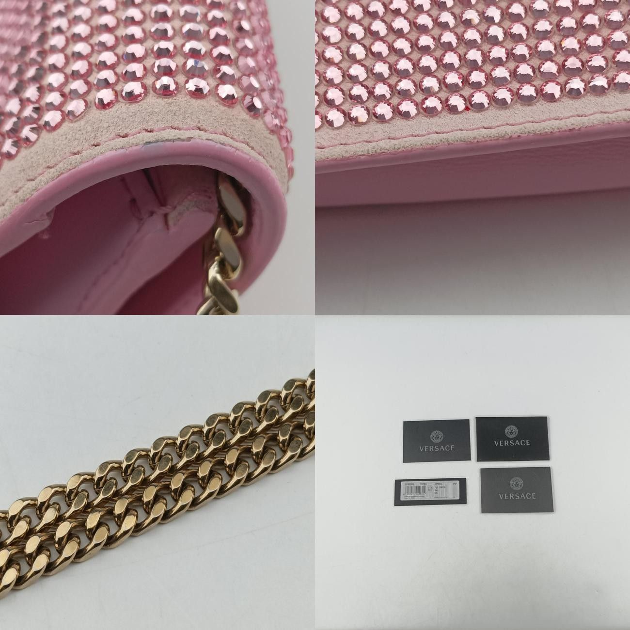 ヴェルサーチェ(ヴェルサーチ)VERSACEメデューサ ピンク スエードx