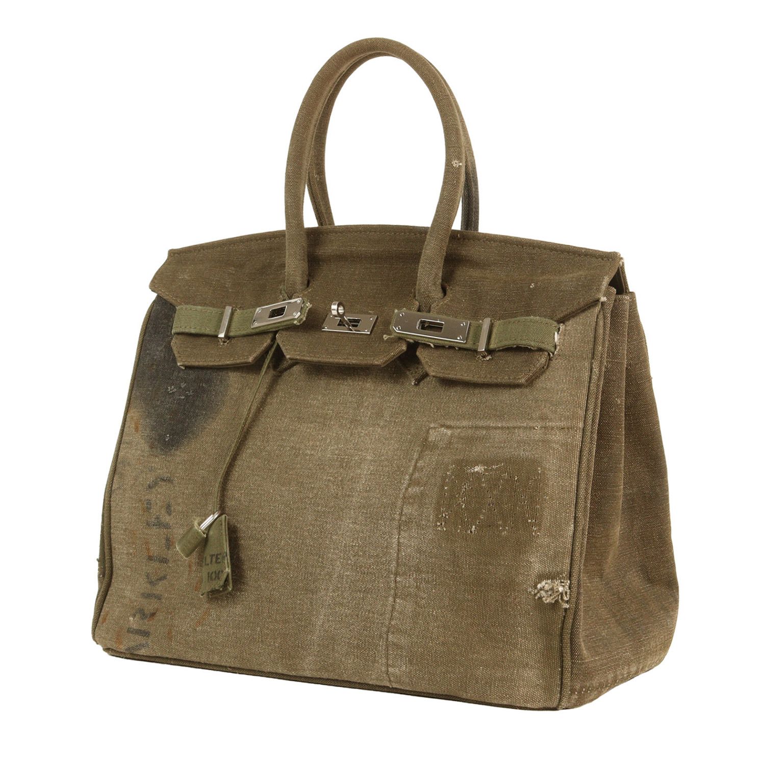 READYMADE レディメイド バッグ カーキ ヴィンテージリメイク トラベル トートバッグ TRAVEL BAG ブランド カバン【中古】