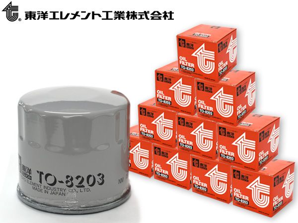 東洋エレメント オイルエレメント オイルフィルター TO-8203 10個セット スバル トヨタ 送料無料 8,950円