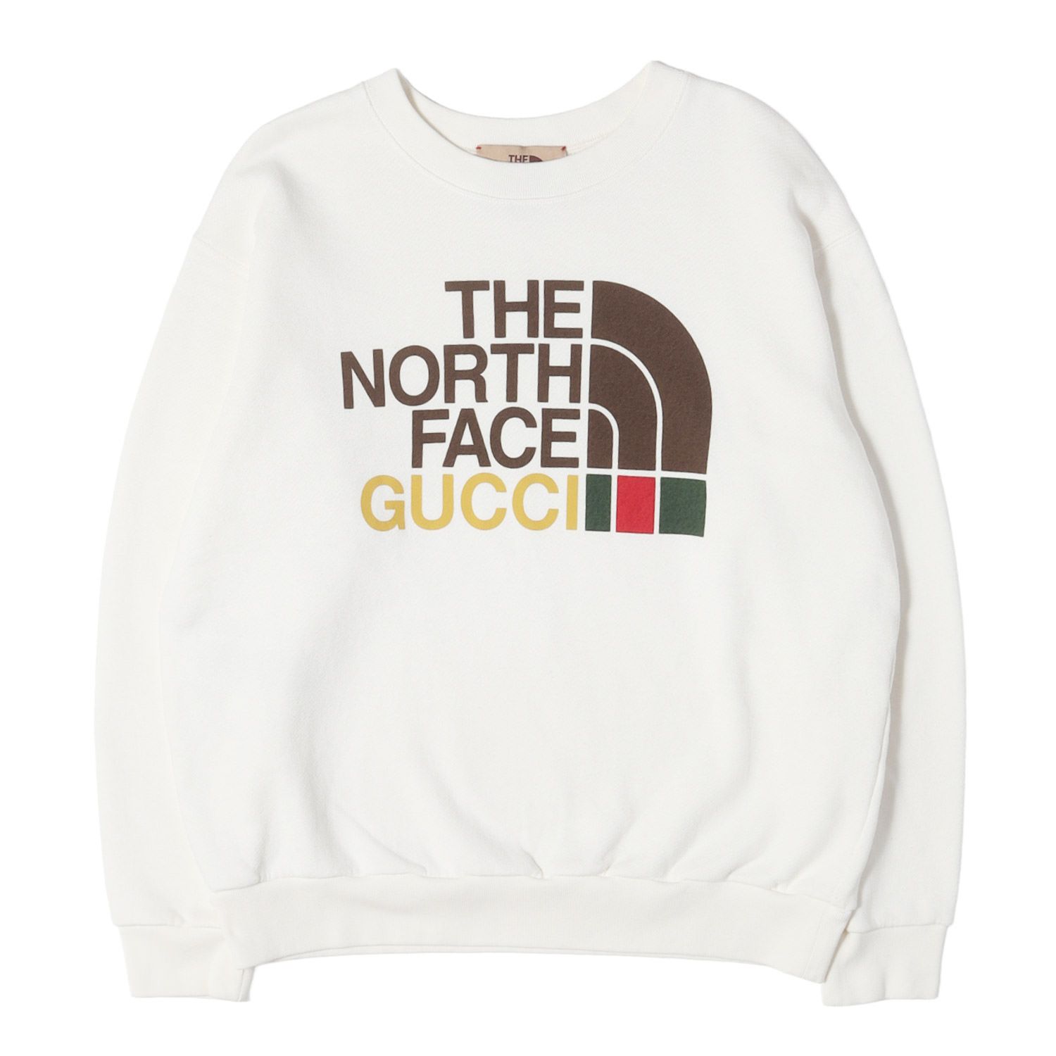 GUCCI  グッチ　ノースフェイス　スウェット　Ｌサイズ 美品】GUCCI グッチ スウェット オフホワイト サイズ:XS 21SS THE
