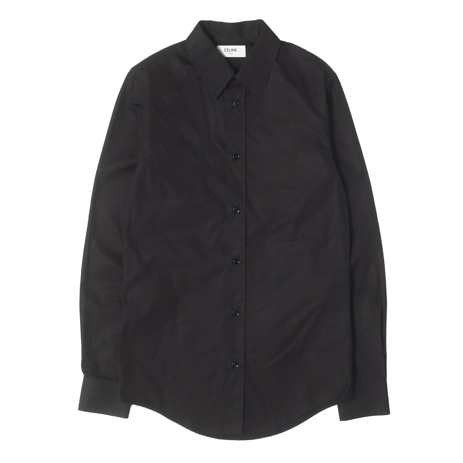 【新品同様】CELINE セリーヌ シャツ ブラック 黒 サイズ:36 21SS ポプリン ドレスシャツ LOOSE SHIRT IN COTTON POPLIN イタリア製 トップス カジュアルシャツ 長袖【メンズ】【中古】