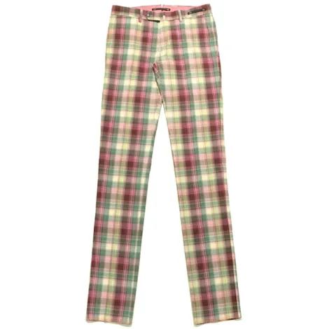 【40%OFF】ピンク 44サイズ PT01（ピーティーゼロウーノ）RESORT コットン ストレッチ シアサッカー チェックパンツ SUPER SLIM FIT 33051006081 新品 アウトレット