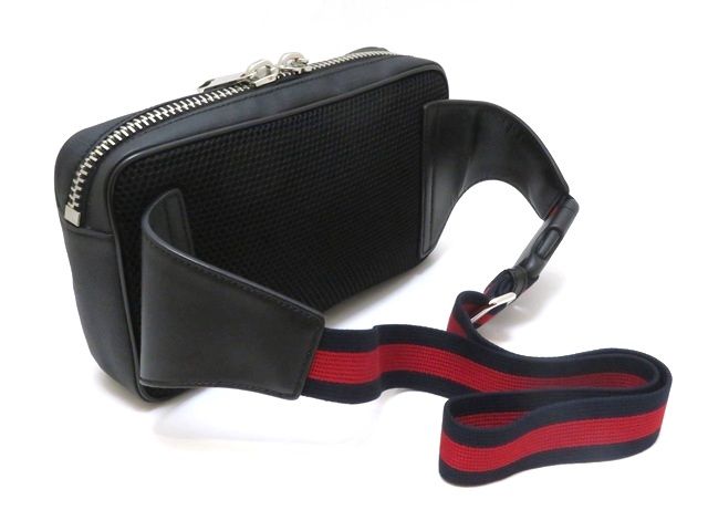 GUCCI グッチ GGスプリーム ウエストバッグ 474293 PVC/レザー グレー