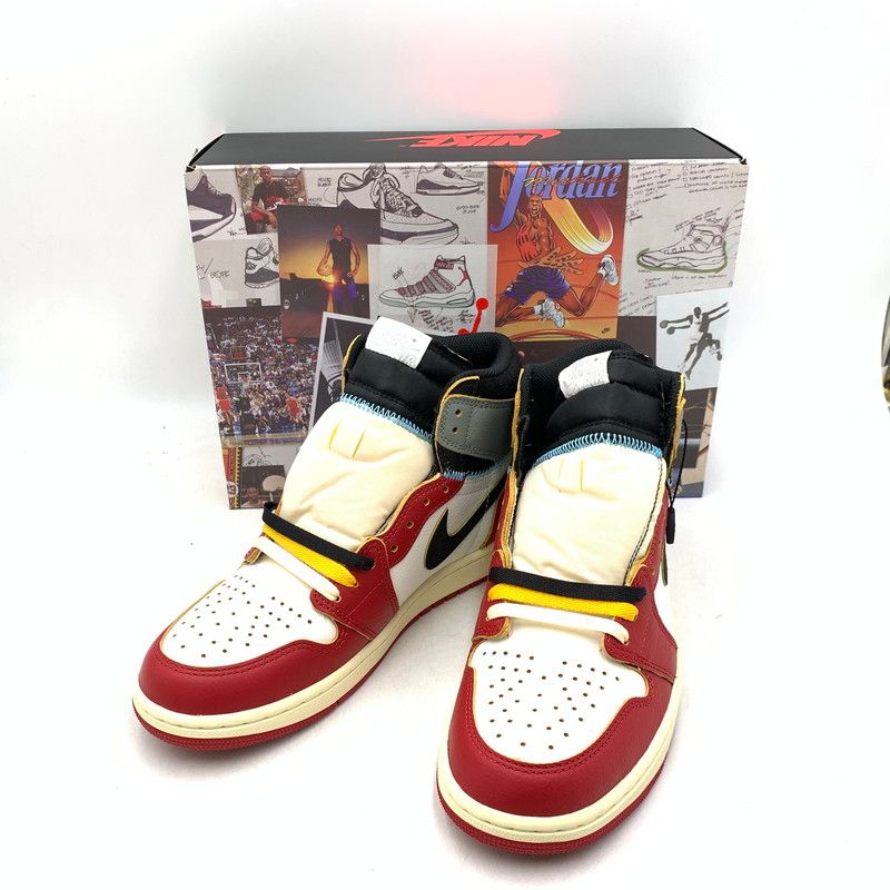 【中古美品】 NIKE×UNION ナイキ×ユニオン HV8563-600 AIR JORDAN 1 RETRO HIGH OG エアジョーダン1 レトロ ハイ OG シューズ 靴 【160-260731-yn-01-izu】