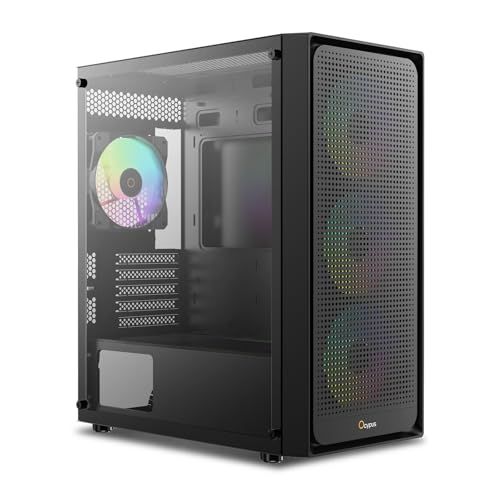 Gamma C50 BK ARGB Micro-ATX ミニタワーPCケース、4基のARGBファン標準装備、サイドパノラマビュー、完全通気エアフロー、磁気式ダストフィルター、最大360mm AIO/340mm GPU対応、MATX/ITX用e