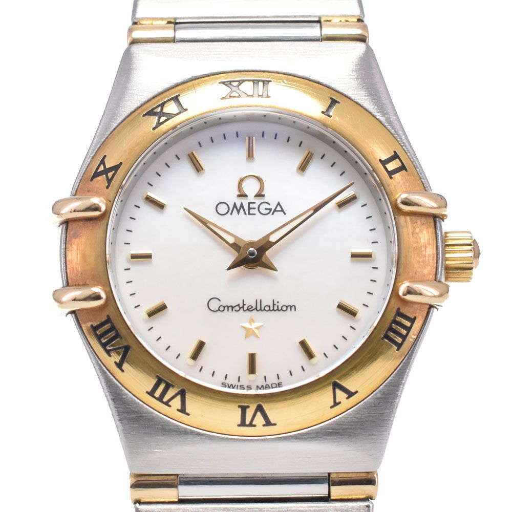オメガ OMEGA 1262.70 コンステレーション ミニ SS/K18YG ホワイトシェル クォーツ レディース 良品 腕時計 A#149379 103,290円