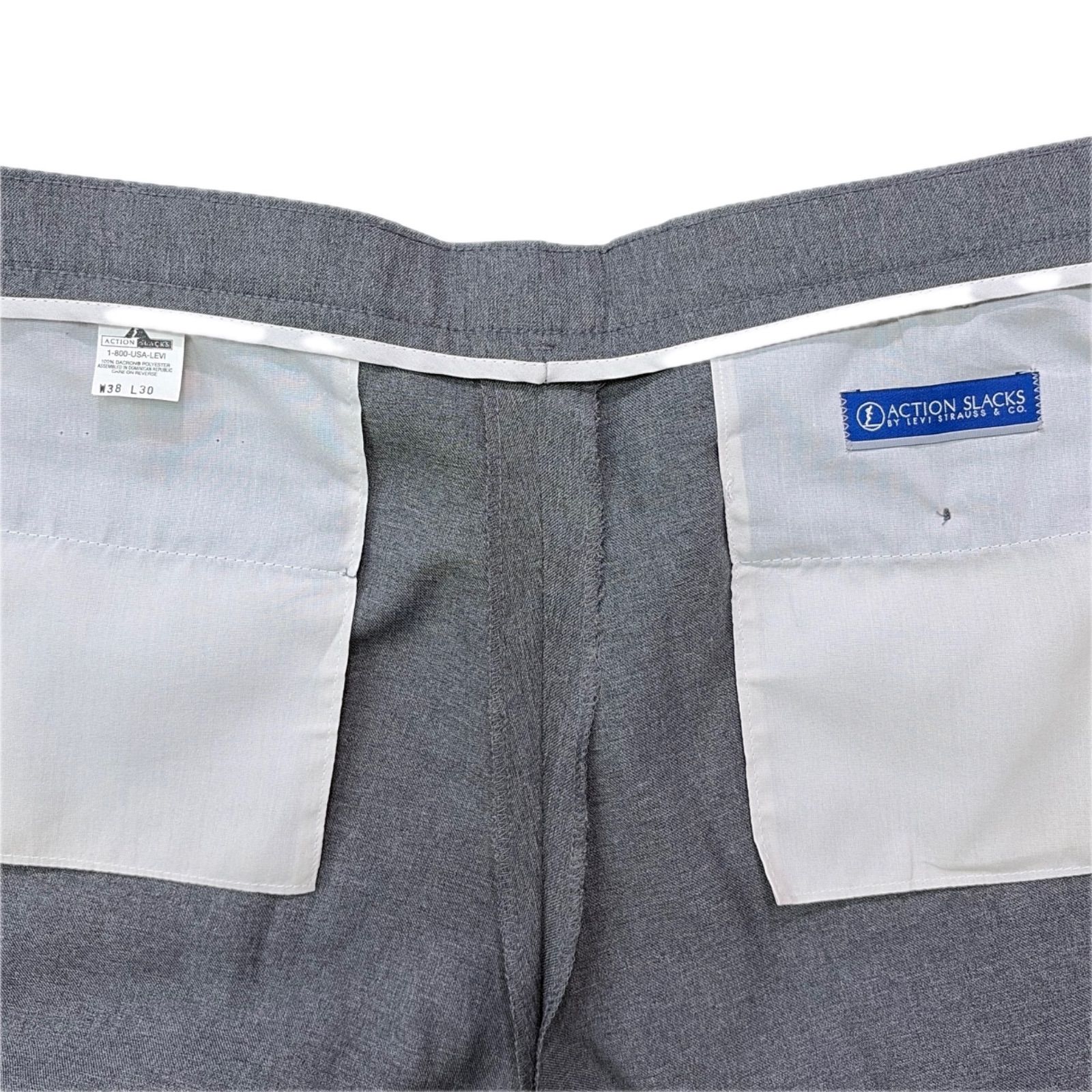 90s LEVIS リーバイス アクションスラックス パンツ グレー 灰色 W38
