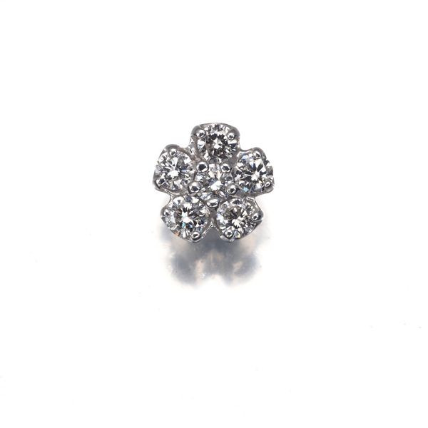 ポンテヴェキオ ピアス ダイヤ ダイヤモンド 0.11ct フラワー 片耳