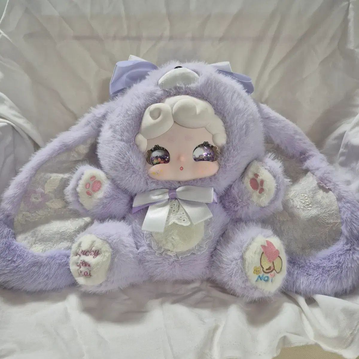 밤토끼 600% 보라 리본 덤 베이비쓰리 -> 夜うさぎ 600% パープル リボン おまけ付き(※メルカリshop取引では対象外) ベイビー スリー