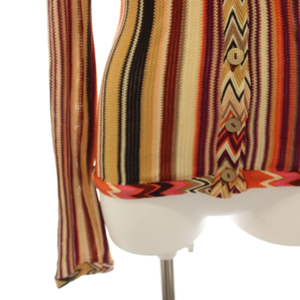 ミッソーニ MISSONI ニットカーディガン ヴィンテージ 長袖 ストライプ