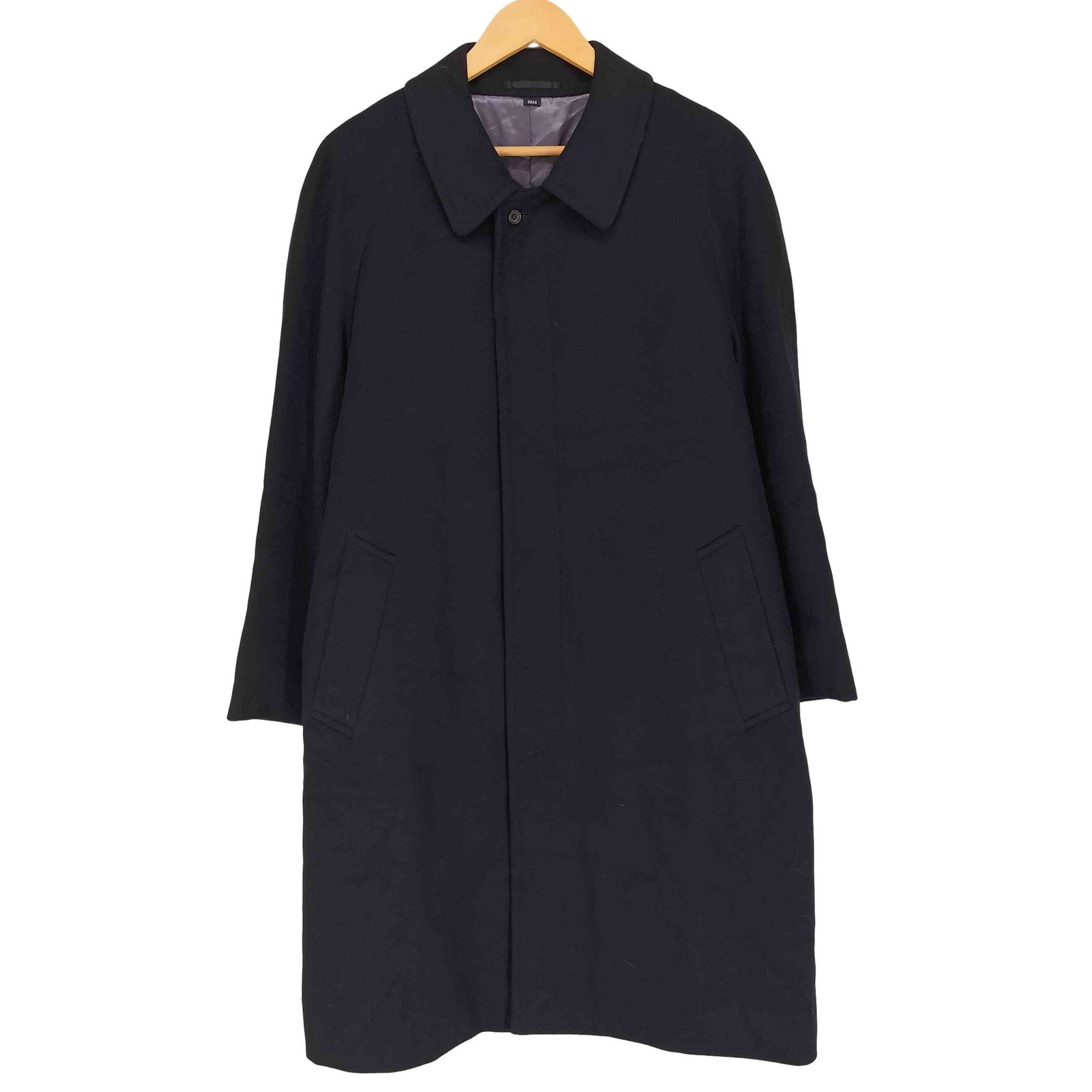 ユーズドフルギ USED古着 Kennes cashmere カシミヤ100％ 比翼ステンカラーコート メンズ 98A6 8,617円