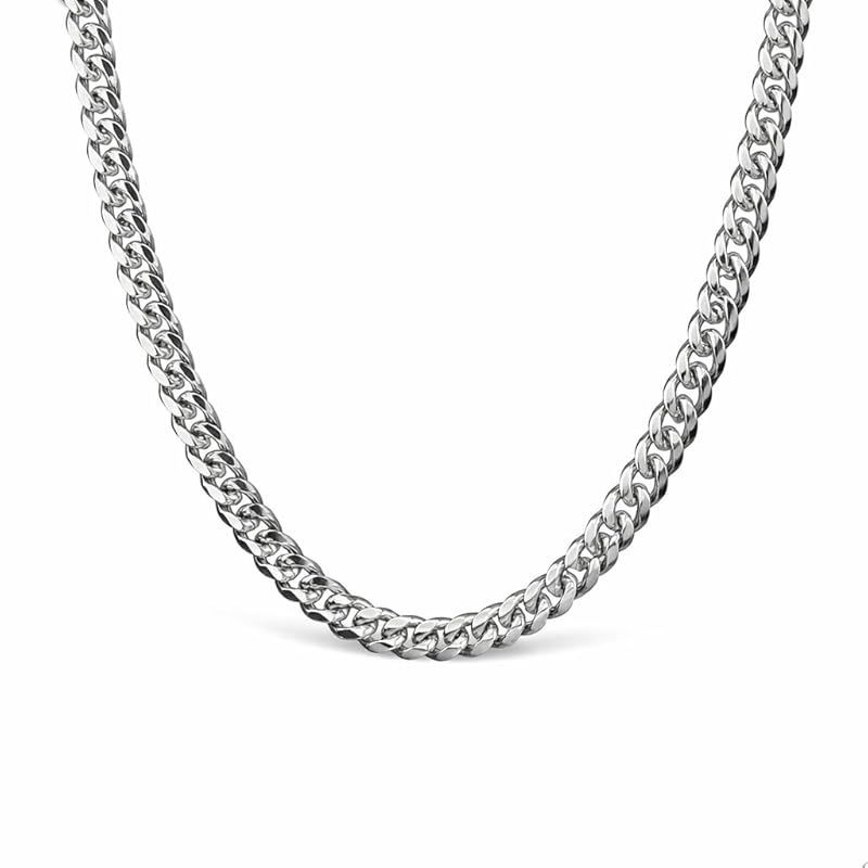 [Rockyu] チェーンネックレス ステンレス シルバー 太目 感 喜平チェーンネックレス サイズ揃い カッコいい ヒップホップ風 人気 アクセサリー…