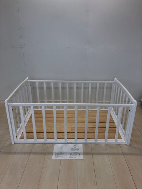 【関東甲信越限定】美品　クリーニング済み　説明書付　おふとんサークル ひのきすのこ床板付 ヤマサキ(Yamasaki) ベビーサークル
