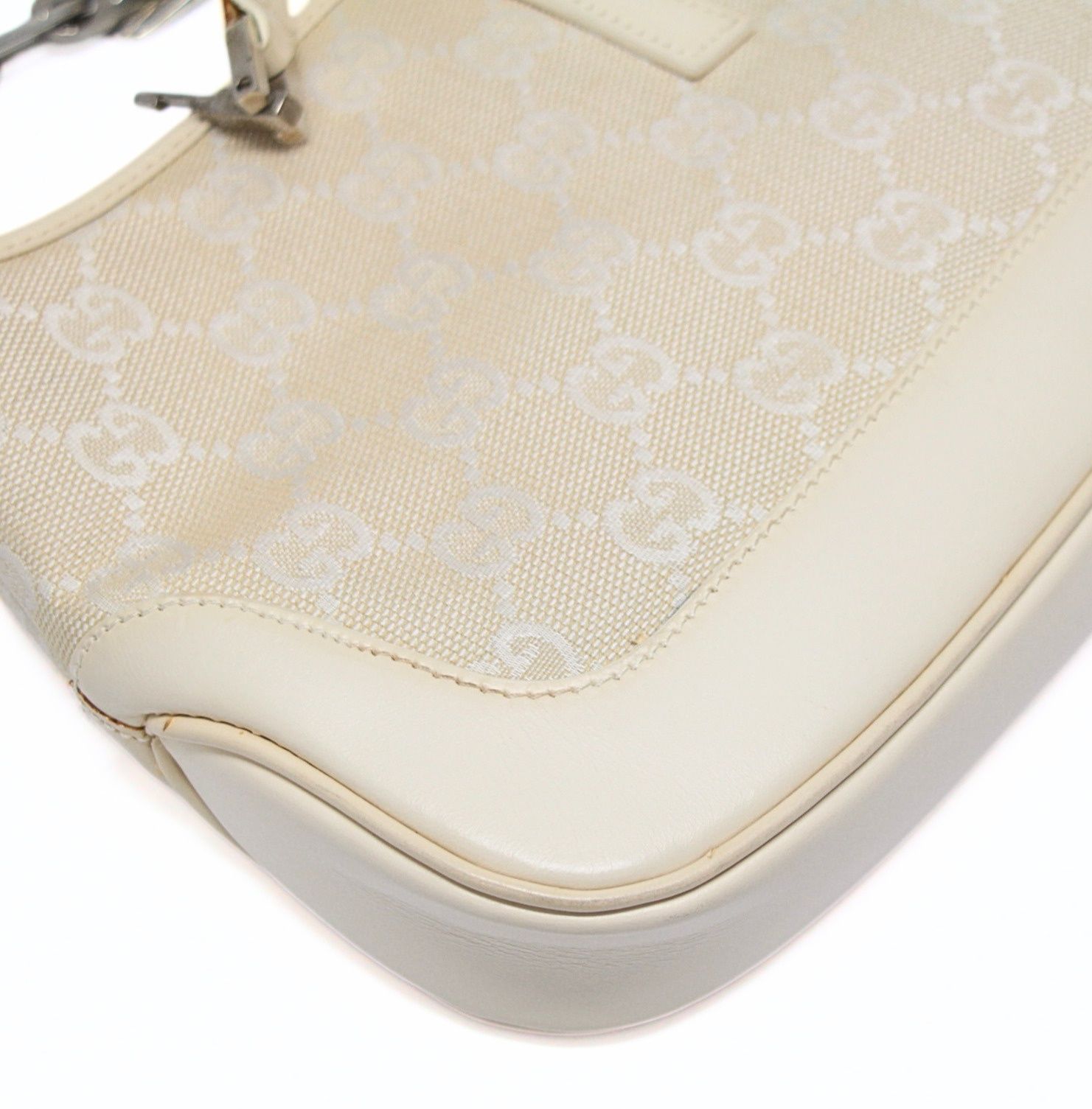 GUCCI グッチ Jackie ジャッキー GGキャンバス ホワイト 白 グッチ 