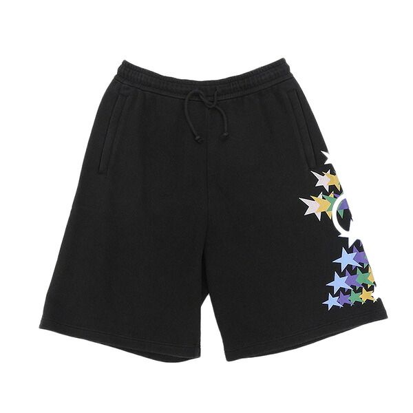 GUCCI グッチ インターロッキングG スター 663249 XJDNK サイズM コットン GG スター プリント 星 カラフル ハーフ パンツ ボトムス メンズ ブラック YB0253 【中古】