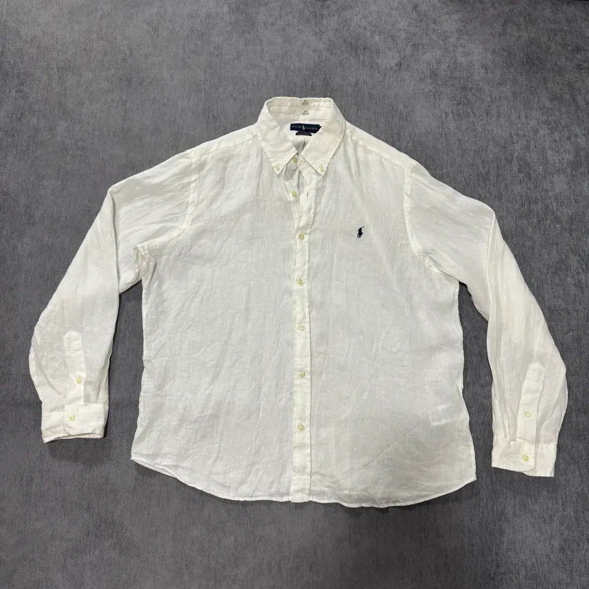 XL ポロラルフローレン リネン シャツ 白