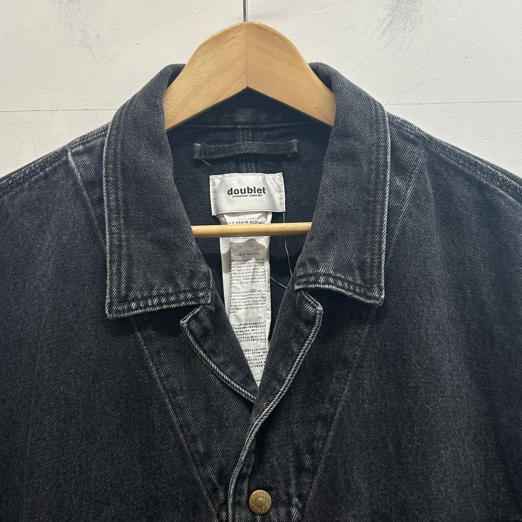 doublet ダブレット 18SS SILK DENIM BLOUSON CUT OFF JUMP SUIT