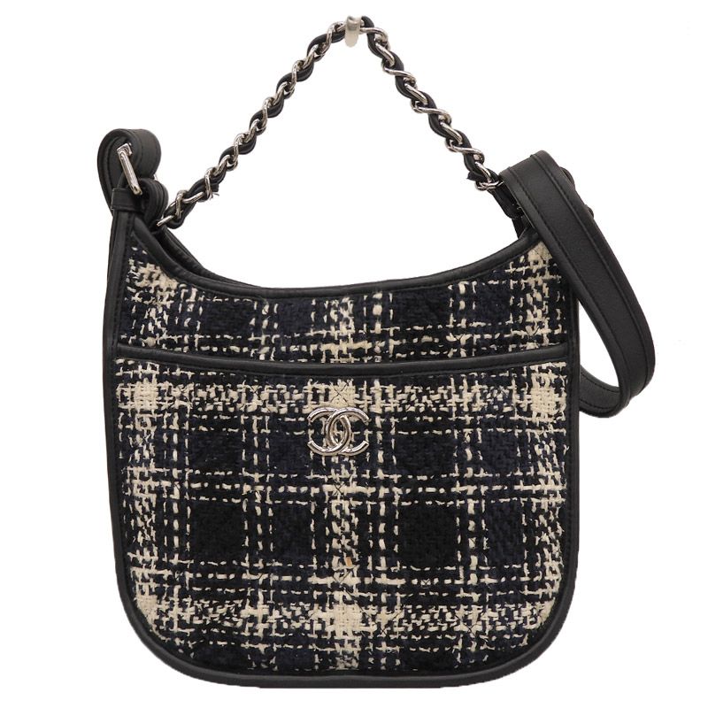 シャネル CHANEL マトラッセ 2WAYバッグ ハンドバッグ ショルダーバッグ ツイード/レザー ネイビー/ブラック 中古 新入荷 CH1161 239,500円