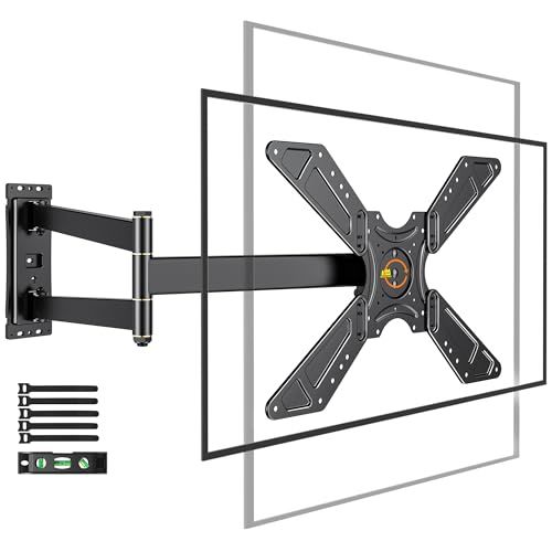 FORGING MOUNT 180度回転壁掛けテレビ金具 32?75インチ対応｜コーナーTV壁掛け金具｜横縦回転機能あり｜耐荷重：50kg｜83.82cmアーム｜上下・左右・水平・前後調節｜VESA規格600×400mm ゲーミング利用/商業施設可e