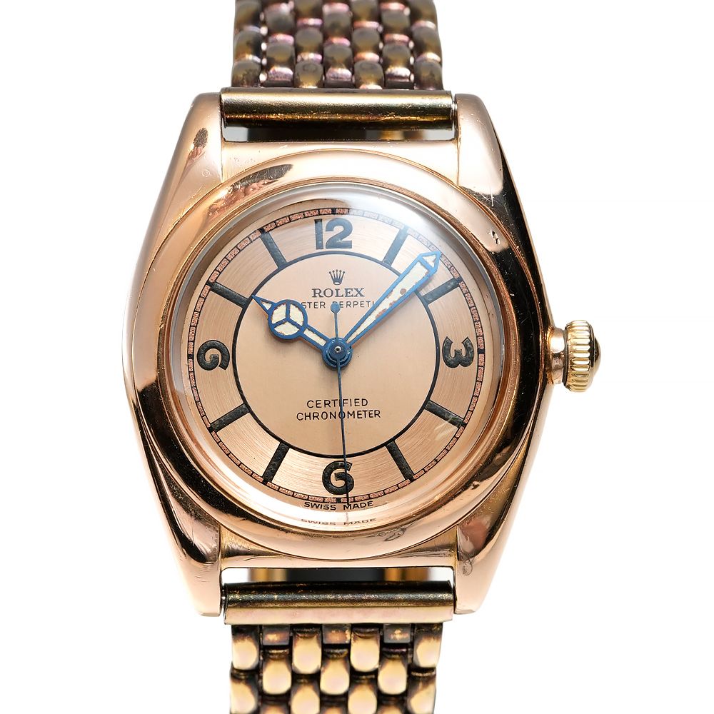 1946年前後 ROLEX バブルバック オークションダイヤル Ref.3131 アンティーク品 ピンク メンズ 腕時計 413,700円