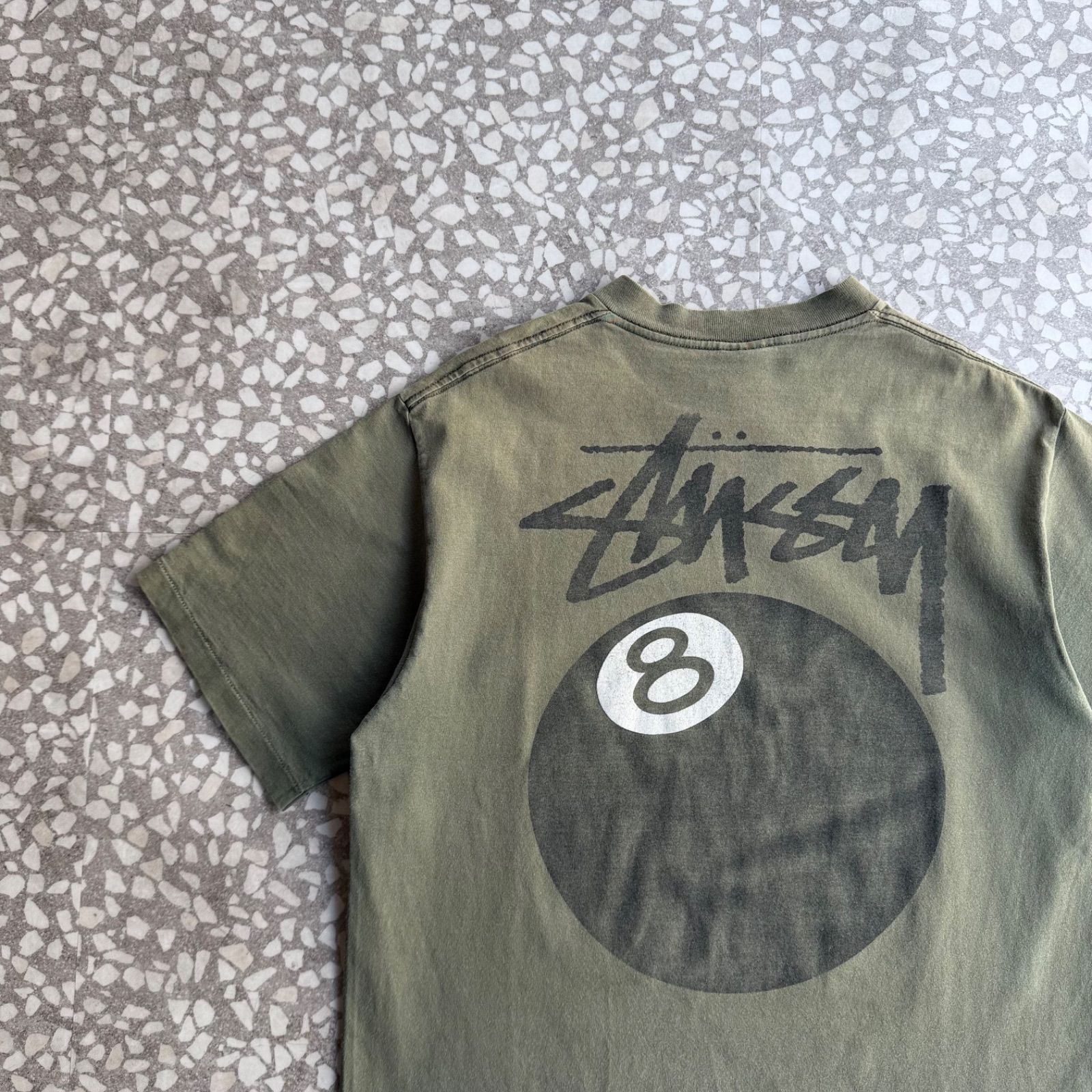 [ Archive アーカイブ Y2K ] STUSSY / 90’s 8ball T-shirt size L ステューシー　オールドステューシー　90年代 80's　アメリカ製　シングルステッチ　半袖　Tシャツ　8ボール　フェード　ストリート　黒タグ 57,540円
