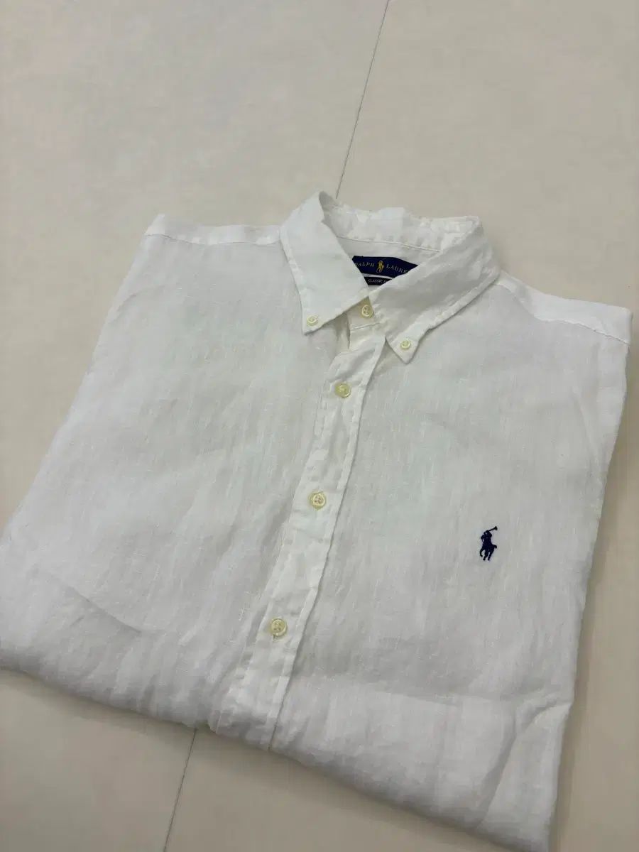 百貨店購入/QR新モデル ポロ リネン シャツ クラシックフィット XL(110 115)