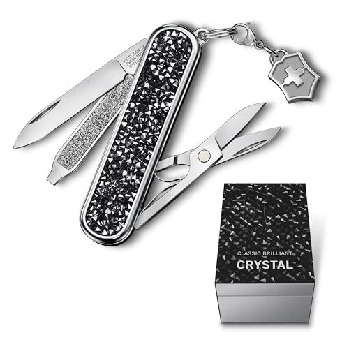 MSVictorinox (Victorinox) 클래식 SD 브릴리언트 스위스 아미 나이프, 다기능 나이프, 야외 캠핑 가위, 일자 스크루드라이버, 파일 포함, 스위스 멀티 툴, 선물, 5가지 기능을 갖춘 소형 컴퓨터