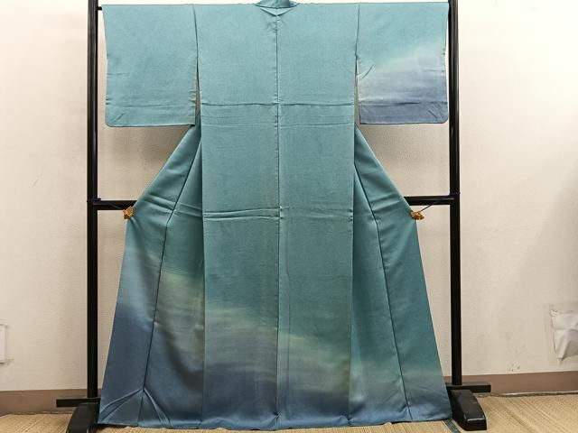 平和屋着物●訪問着　江戸小紋　鮫小紋柄　暈し染め　正絹　逸品　BAAY0158mz