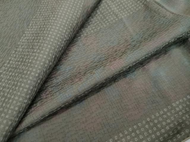 平和屋着物●上質な小紋　横段霞文　正絹　逸品　DABI9023ud