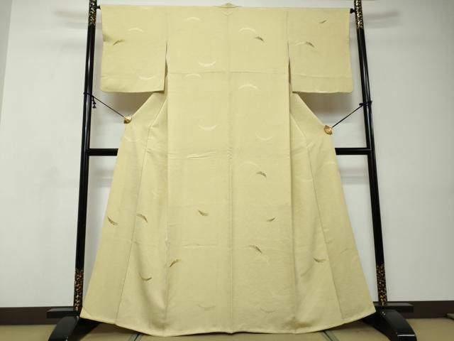 平和屋着物●訪問着　地紋起こし　雪輪文　正絹　逸品　DABI9043ud