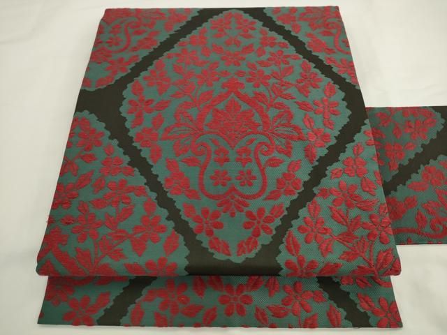 平和屋着物●西陣　川島織物　九寸名古屋帯　唐織　草花文　正絹　逸品　AABL2122pf 25,623円