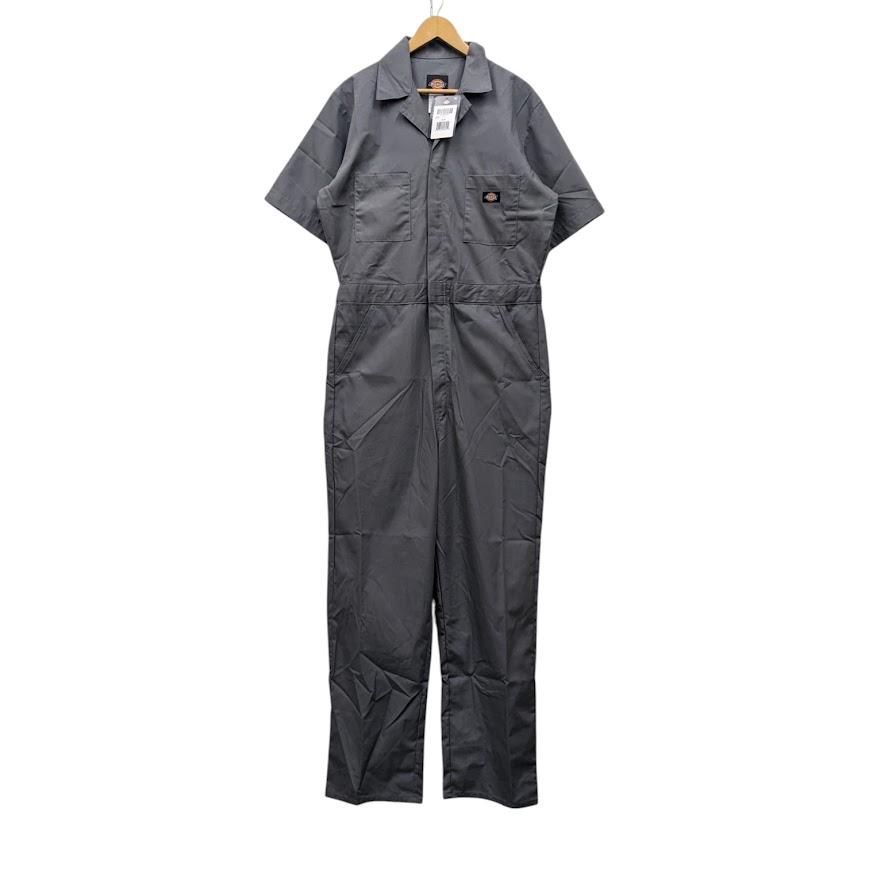 新品未使用 ディッキーズ オールインワン つなぎ グレー XL 未使用品 Dickies ディッキーズ 半袖ツナギ オールインワン 33999GY